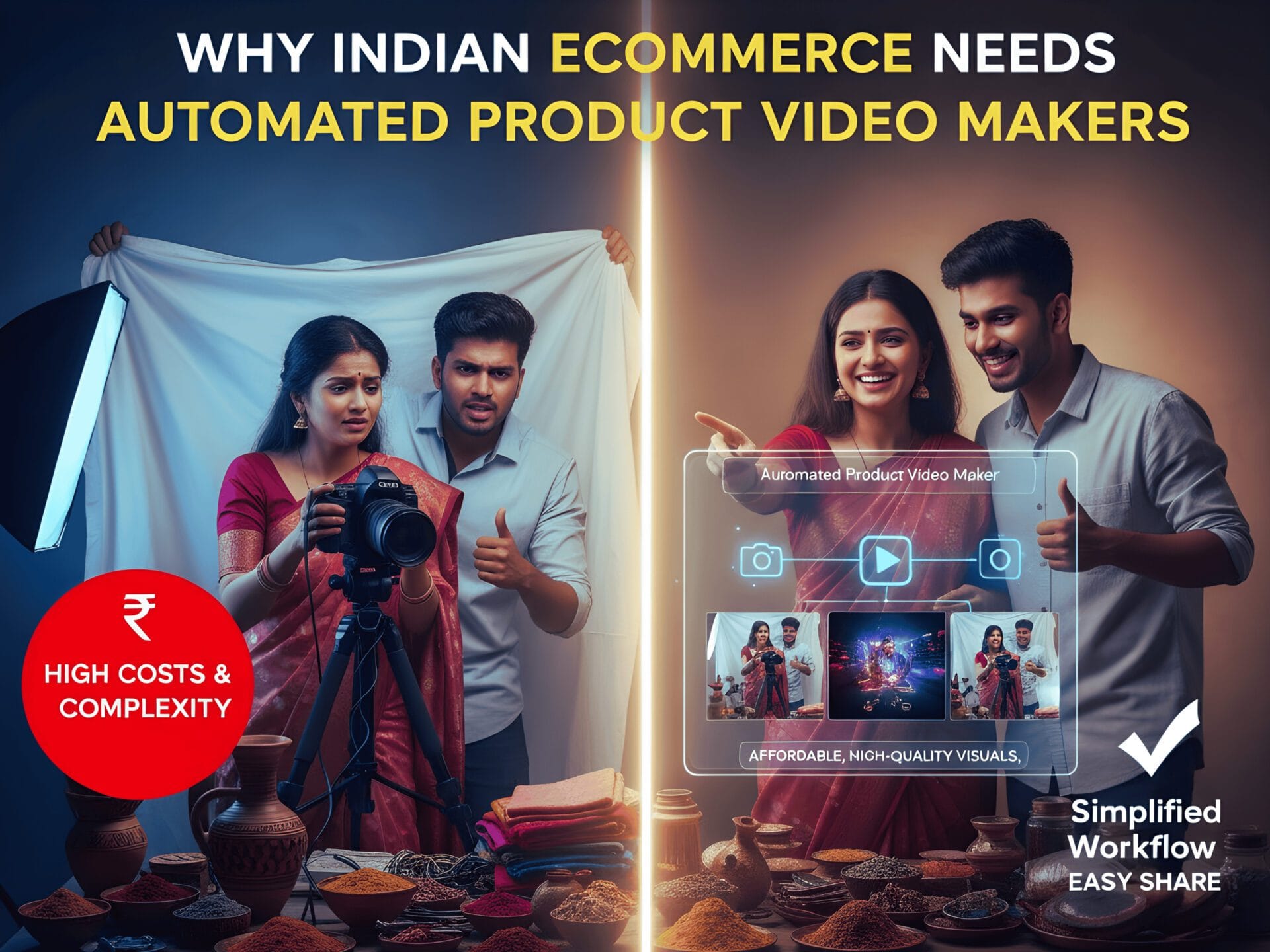 Product Videography Automation,automated product video maker, ecommerce product video automation, automated photography for ecommerce, startup product branding with AI, small business product videography, product video creation tool, AI product visuals, MSME marketing automation, affordable product videography India, creative automation for startups