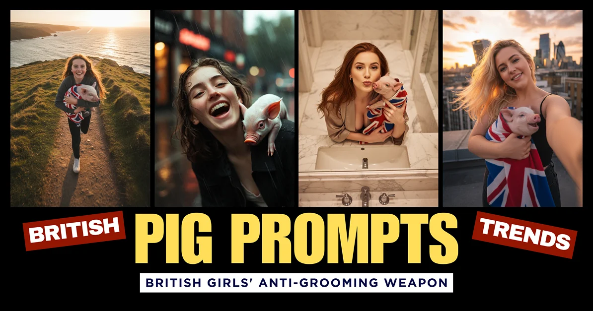 Grok Imagine Prompts British Pig Prompts – Girls’ Anti-Grooming Trend & Piglet Safety Hack