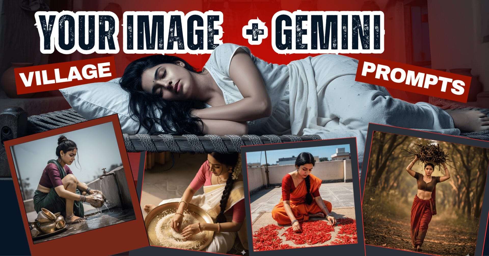 Gemini photo editing prompt, Google gemini prompt for women, Indian Gemini Image Generation