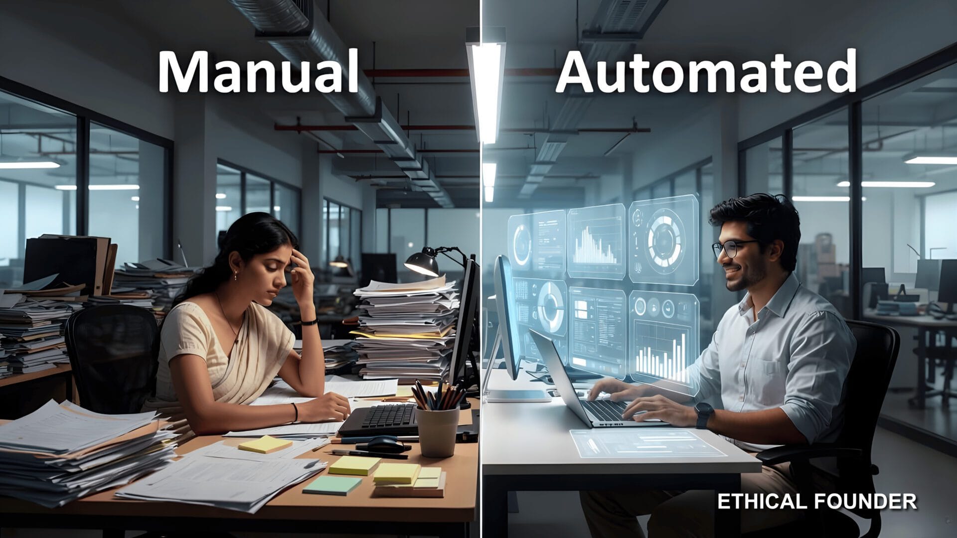 Why Does Manual Application Processing Consume So Much Time Ethical Founder Answer Here, Ethical AI Founder. Automated hiring, Candidate onboarding, job application processing, Slack hiring notifications, HR process streamlining, recruitment automation.