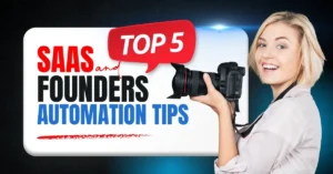 A collage of the five titans of innovative automation: Sridhar Vembu, Marc Benioff, Girish Mathrubootham, Brian Halligan, and Eoghan McCabe