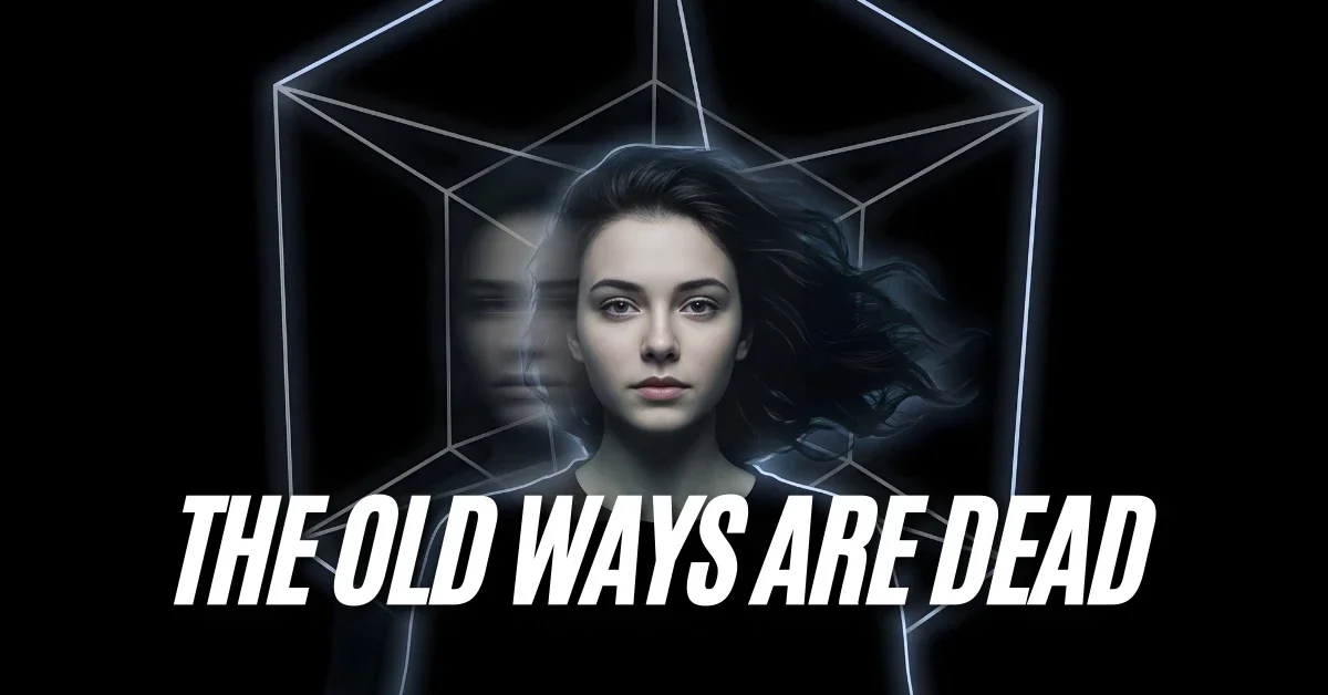 Sora AI Video Creation Impact: Futuristic portrait symbolizing the end of traditional video creation, showing how Sora AI replaces old production workflows with fully AI-generated cinematic content.