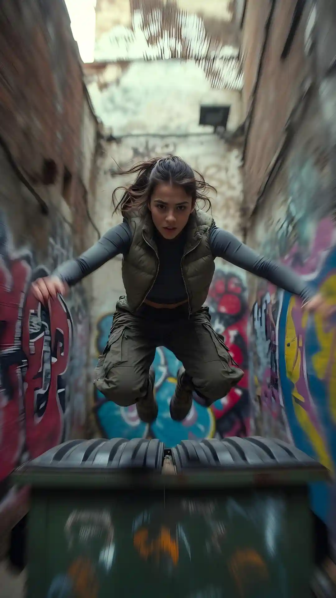 Grok AI Image Generator Urban Parkour Vault