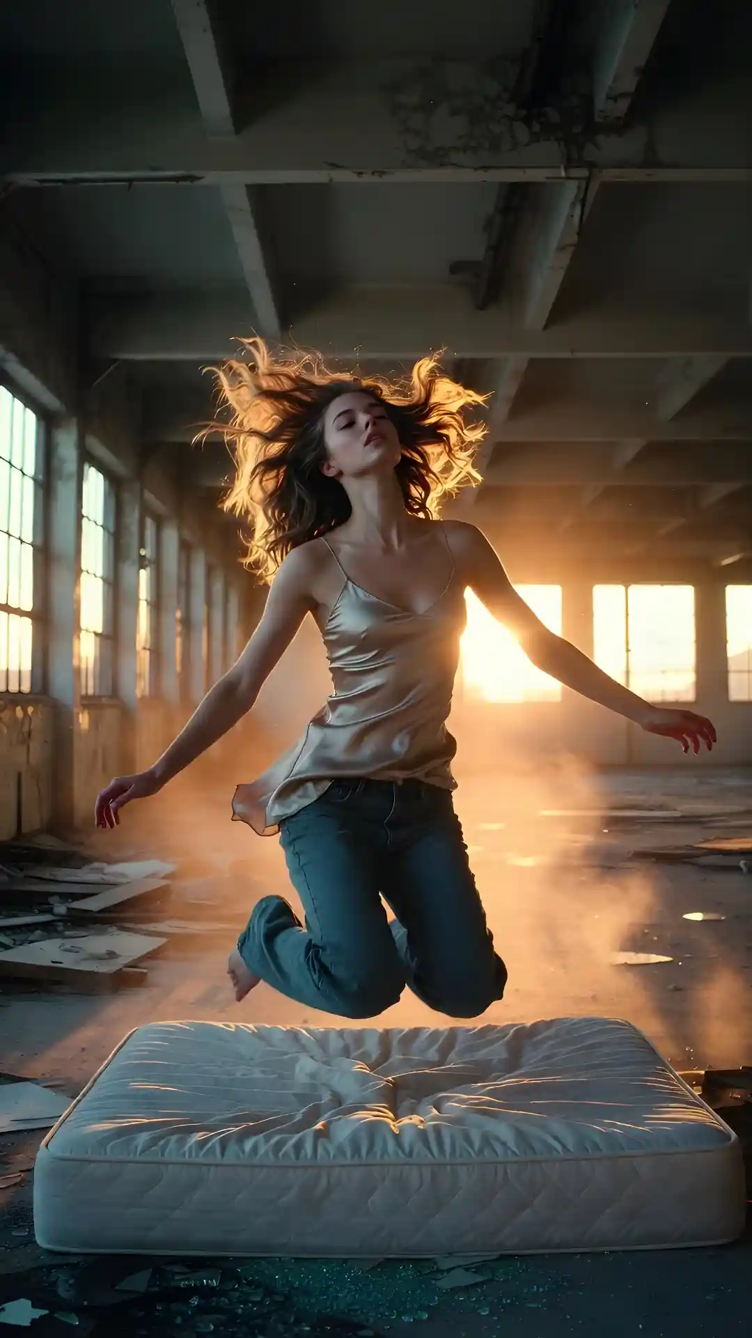 Grok Image Editing Warehouse Freedom Jump Silk Slip