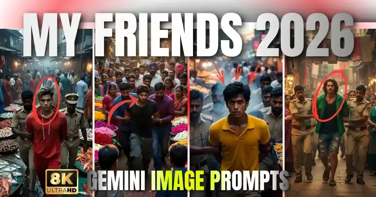 Gemini Ultra realistic AI photo prompts for a photorealistic Indian man police escort prompt in a bustling Indian market, perfect for cinematic portraits.
