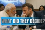 Narendra Modi and Emmanuel Macron in deep discussion at the Delhi AI Summit on India-France AI future collaboration